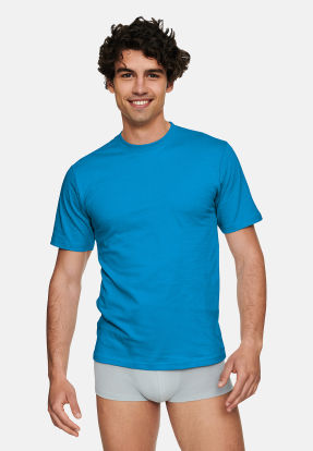 Koszulka męska T-SHIRT krótki rękaw T-Line 19407 55x niebieski