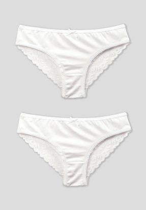Figi damskie ATLANTIC mini-bikini RCP016 biały 2szt