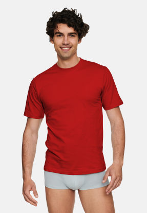 Koszulka męska T-SHIRT krótki rękaw T-Line 19407 33x czerwony