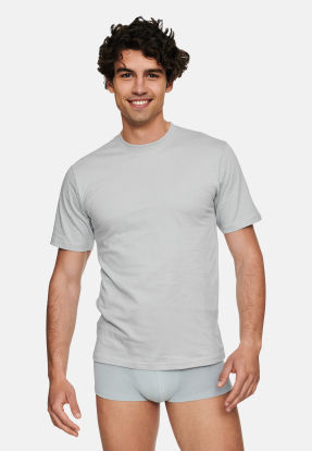 Koszulka męska T-SHIRT krótki rękaw T-Line 19407 09x szary jasny